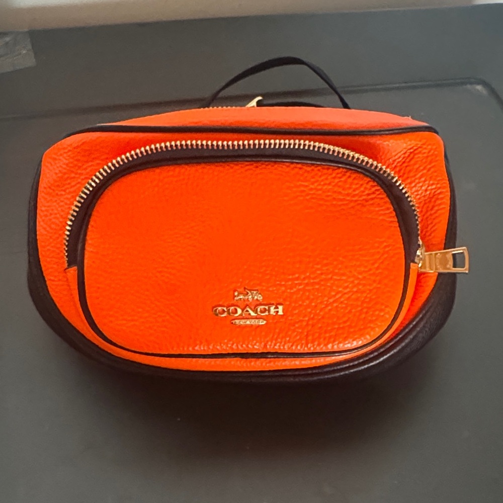 Coach Orange and Black Crossbody/Belt Bag